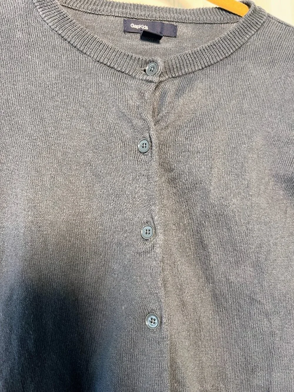 GapKids Girls Gray Knit Button Front Cardigan Sweater Medium 8 School Layering
